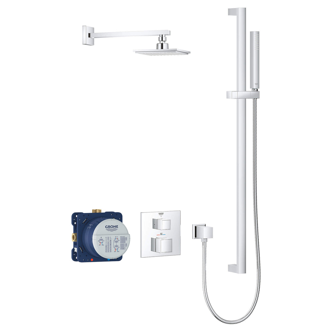 Thermostatic Shower Kit 27 L min 71 gpm Grohe Chrome Finish