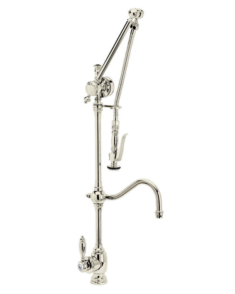 Waterstone Traditional Gantry Pulldown Faucet - Hook Spout