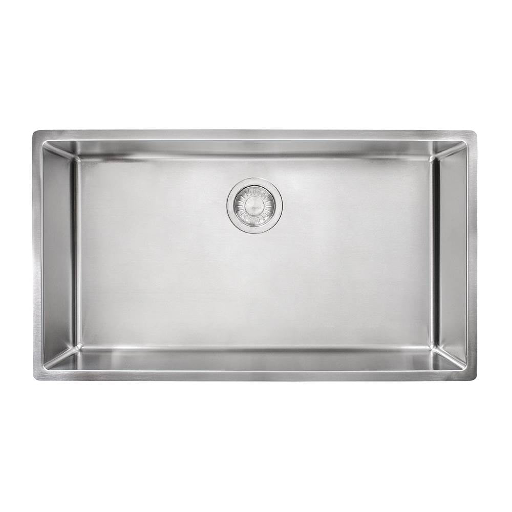 Franke Residential Canada Cube 31.5-in. x 17.7-in. 18 Gauge Stainless Steel Undermount Single Bowl Kitchen Sink