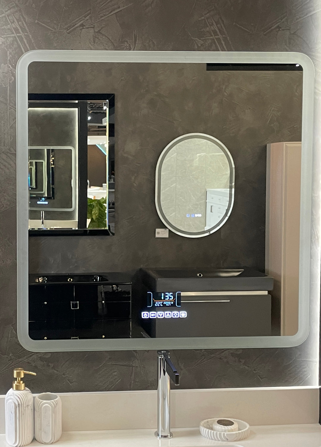DAWN & DUSK 36"X32" LED Mirror With Bluetooth