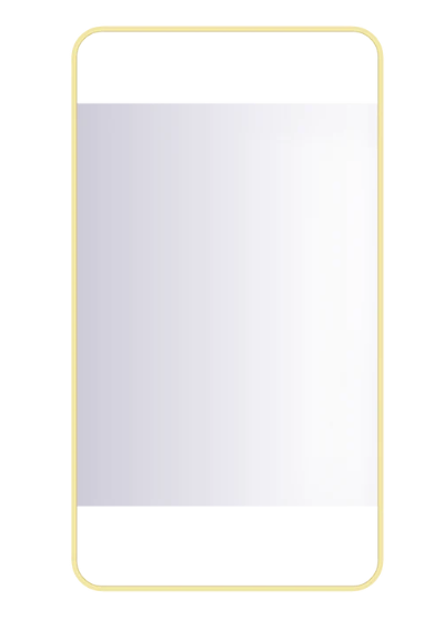 DAWN & DUSK 20’’X38’’ Brushed Brass Gold Framed Rectangular Mirror With Round Corner