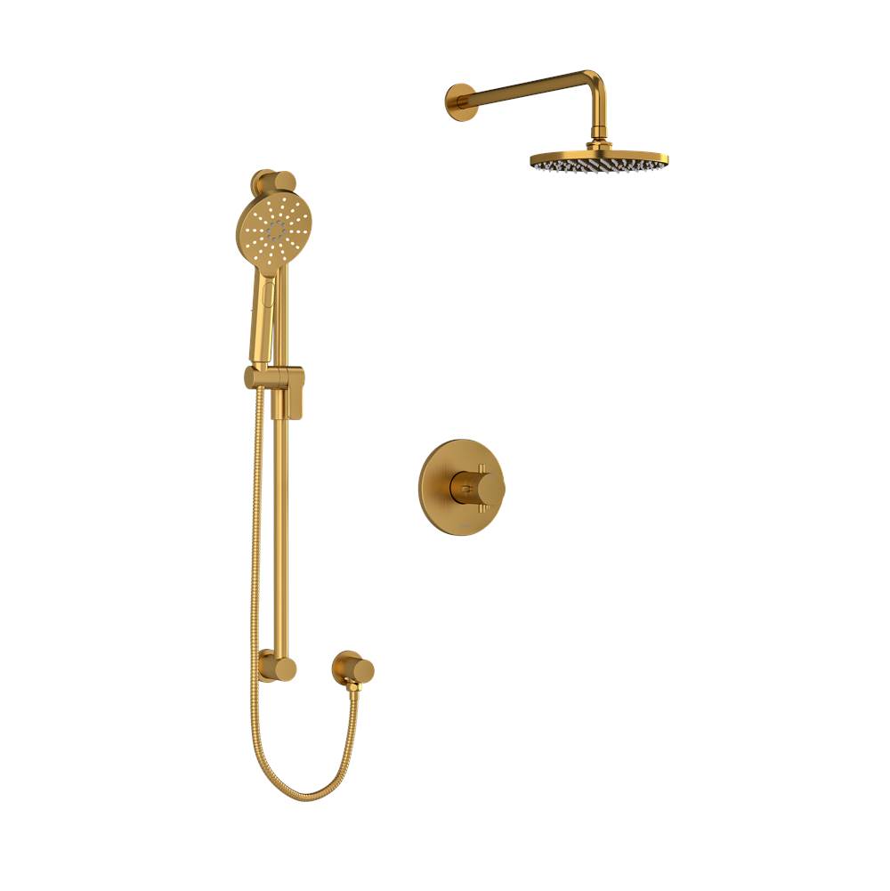 Riobel Type T/P (Thermostatic/Pressure Balance) 1/2'' Coaxial 2-way System With Hand Shower And Shower Head