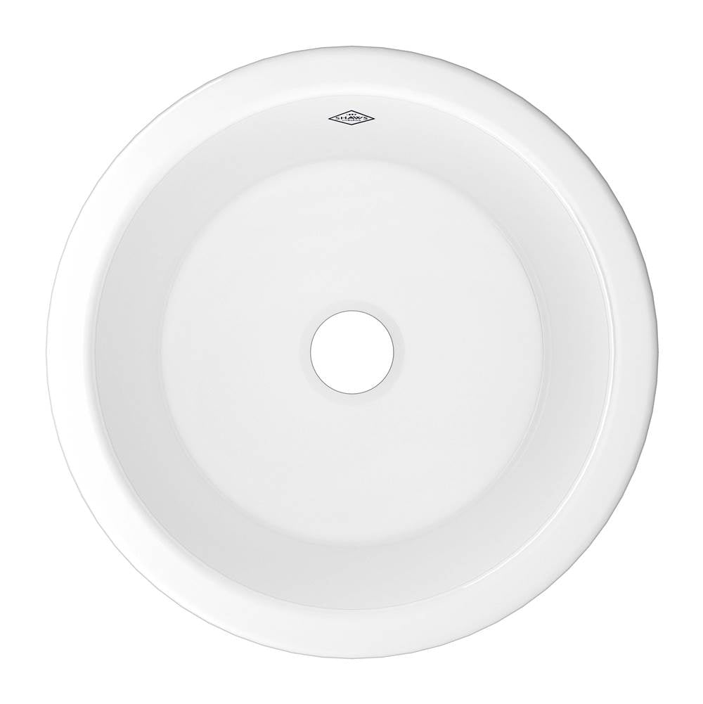 Shaws 18'' Lancaster™ Single Bowl Round Bar/Food Prep Fireclay Kitchen Sink