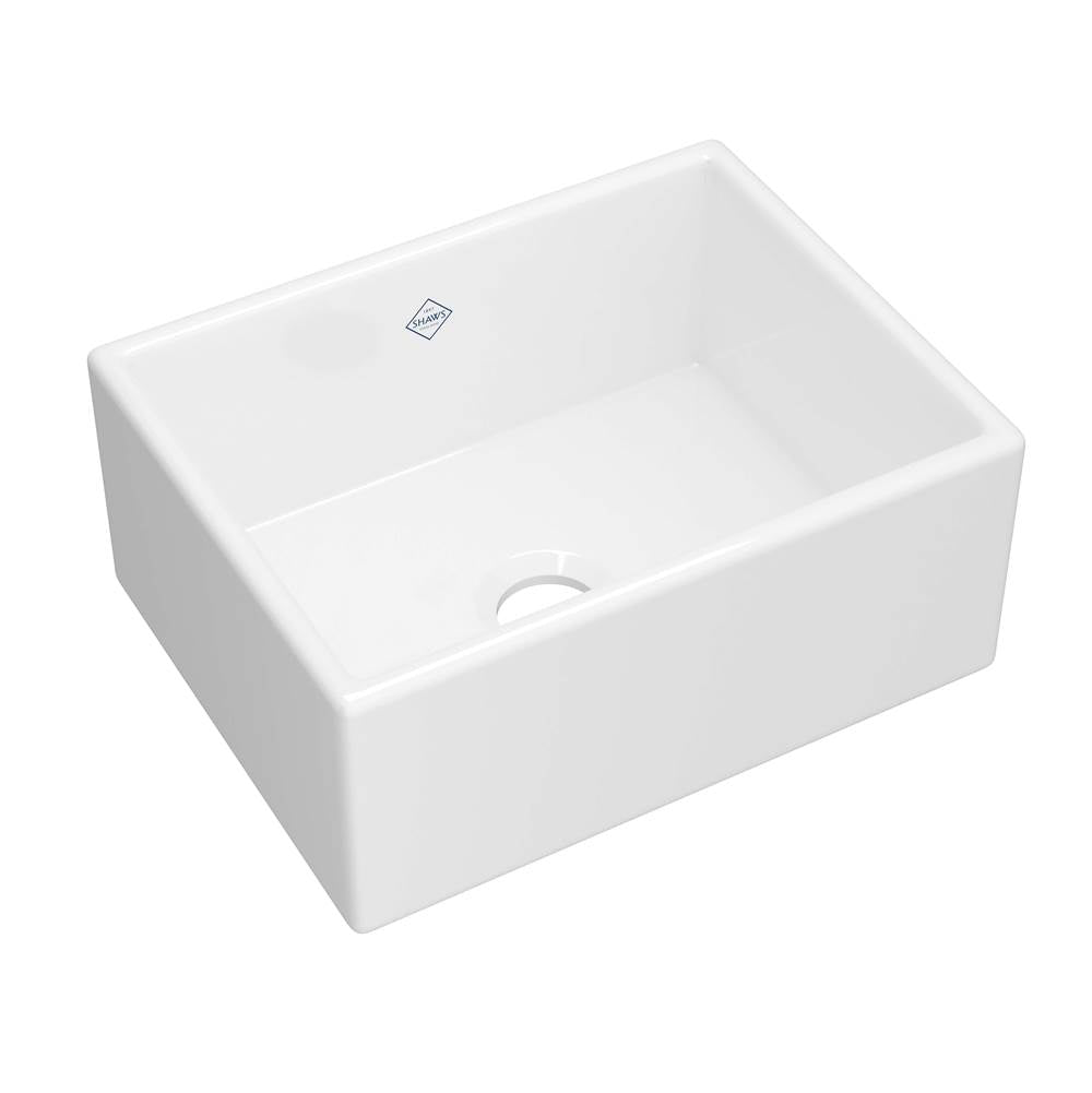 Shaws 23'' Shaker™ Single Bowl Undermount Or Drop-in Fireclay Kitchen Sink