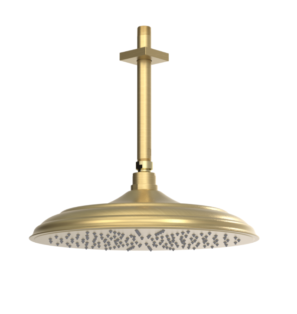 RUBINET 12" Shower Head with Shower Arm & Flange Ceiling Mount