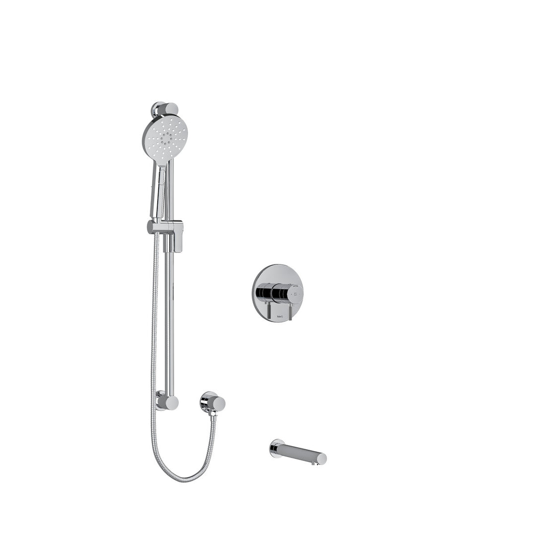 Riobel 1/2'' 2-way Type T/P (Thermostatic/pressure Balance) Coaxial System With Spout And Hand Shower Rail