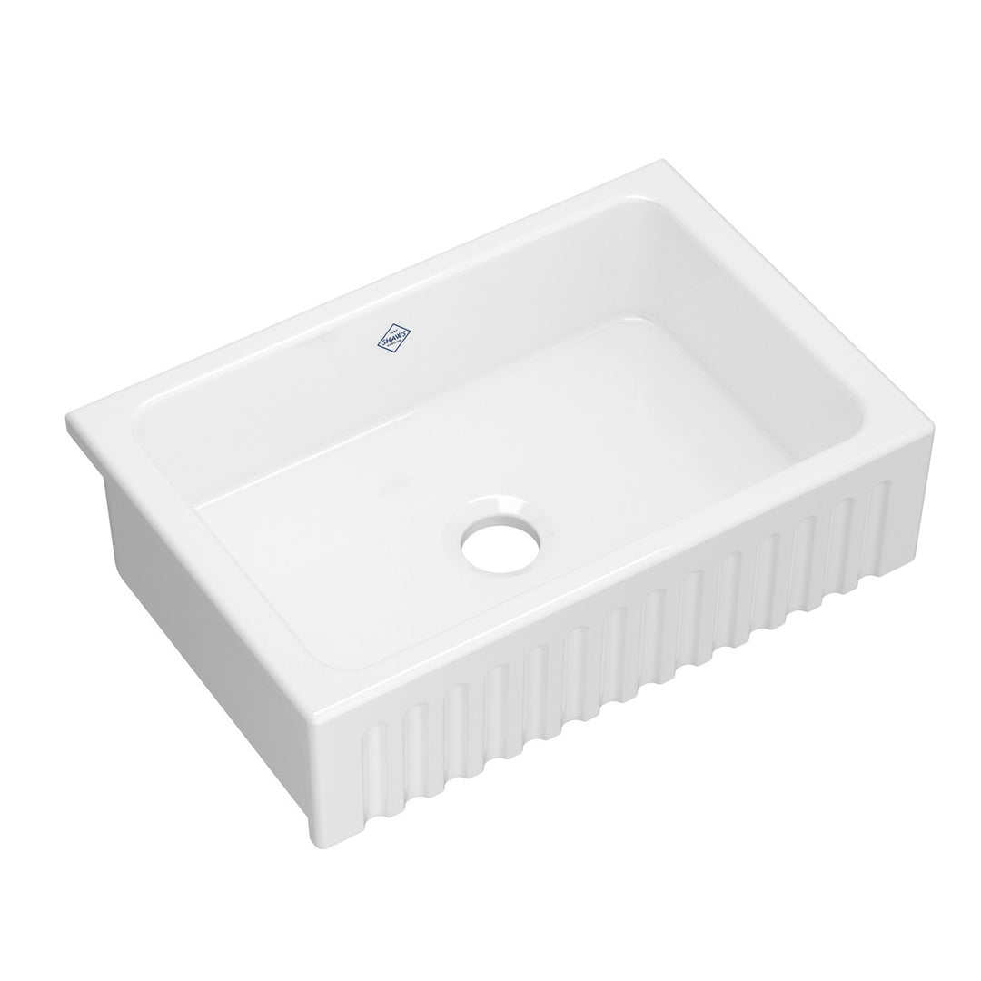 Shaws 31'' Bowland Single Bowl Apron Front Fireclay Kitchen Sink