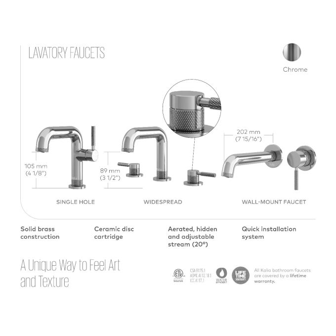 Kalia Preciso Single Hole Lavatory Faucet (Without Drain)