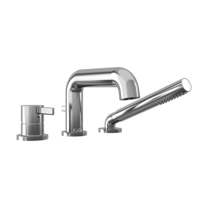 Kalia Basico 3-piece Deckmount Tub Filler With Handshower