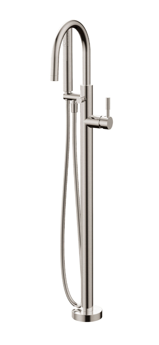 Floormount tub filler with handshower