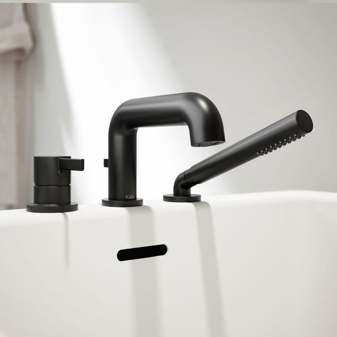Kalia Basico 3-piece Deckmount Tub Filler With Handshower