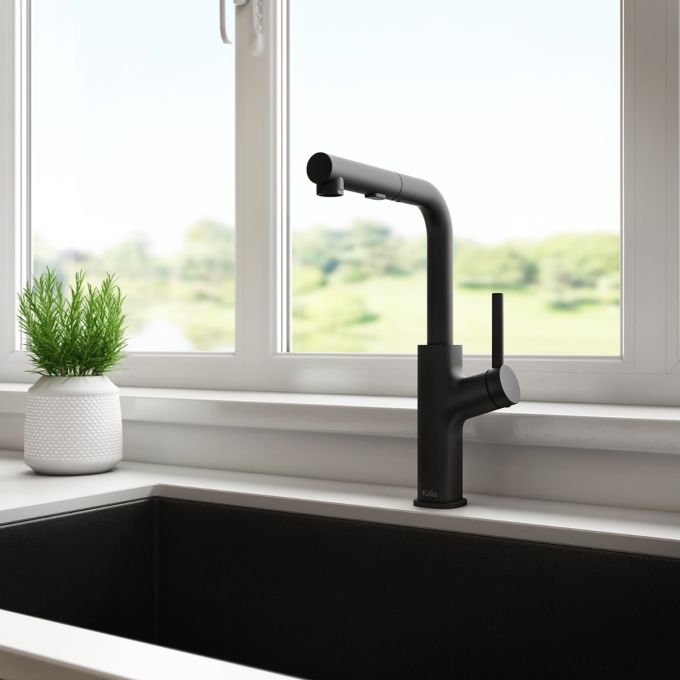 Kalia Masimo Surfer Single Handle Kitchen Faucet Pull-down Dual Spray
