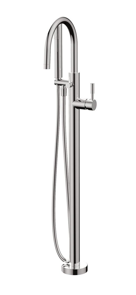 Floormount tub filler with handshower