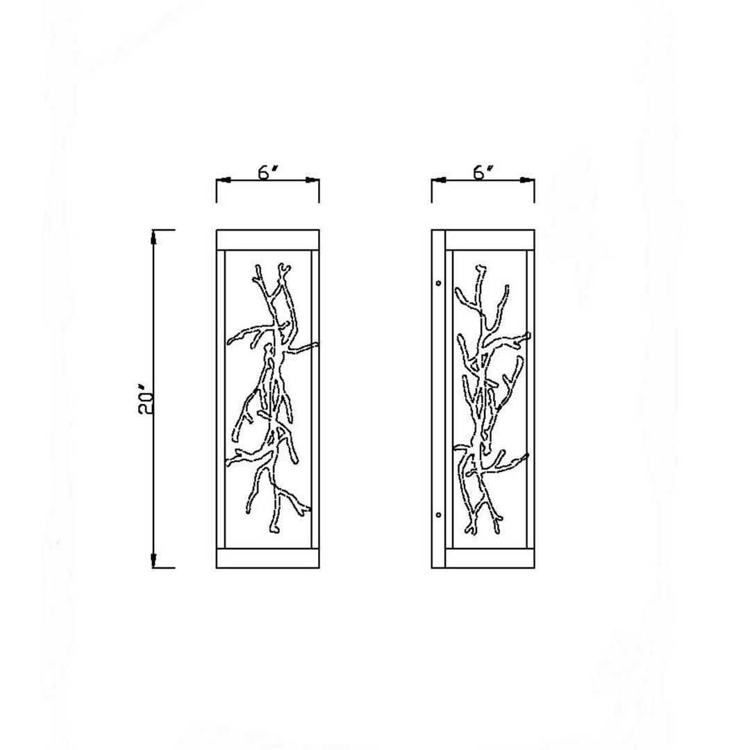 20IN INTEGRATED LED OUTDOOR WALL SCONCE