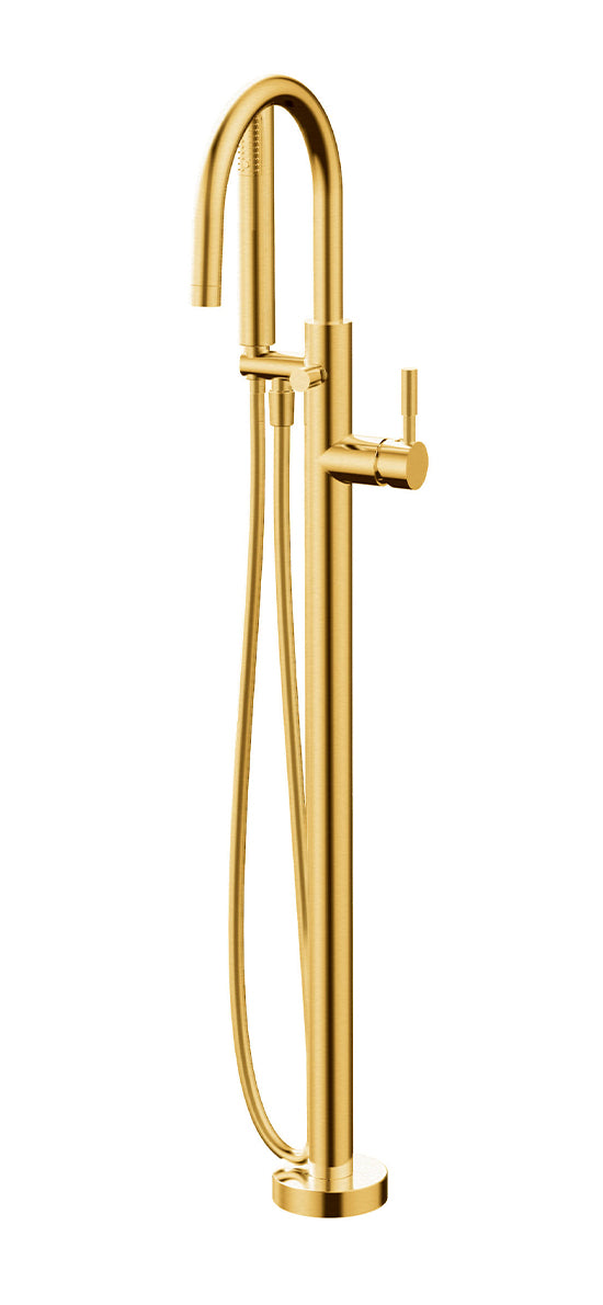 Floormount tub filler with handshower