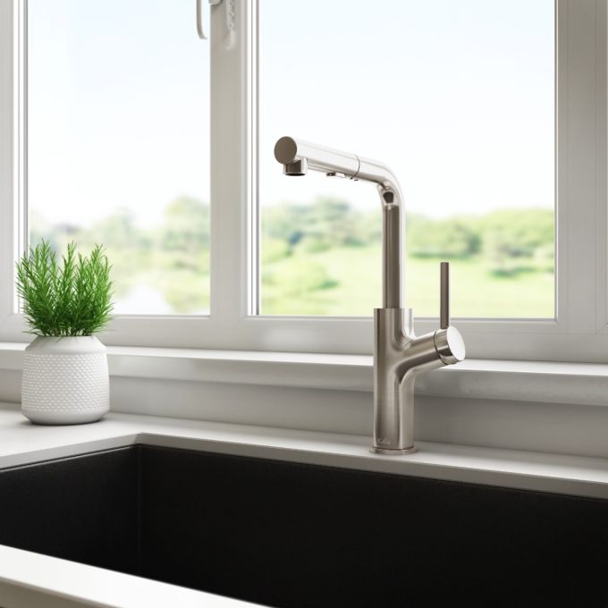 Kalia Masimo Surfer Single Handle Kitchen Faucet Pull-down Dual Spray