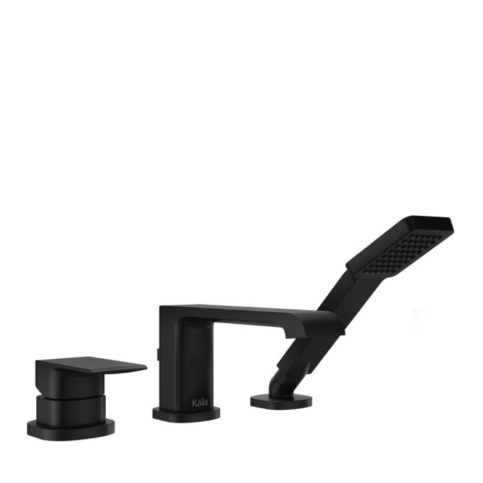 Kalia Sobrio 3-piece Deckmount Tub Filler With Handshower