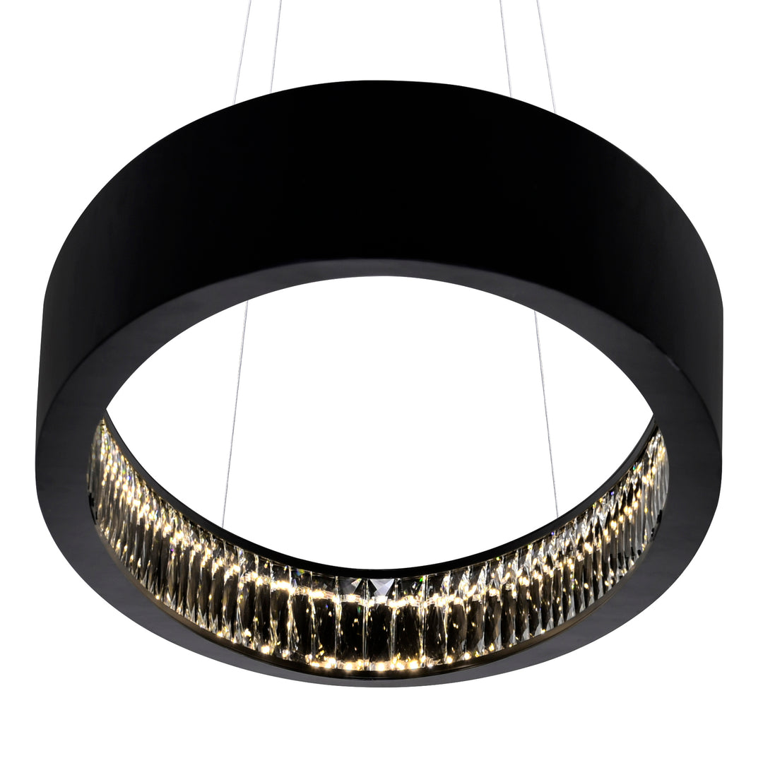 ROSALINA LED CHANDELIER WITH MATTE BLACK FINISH