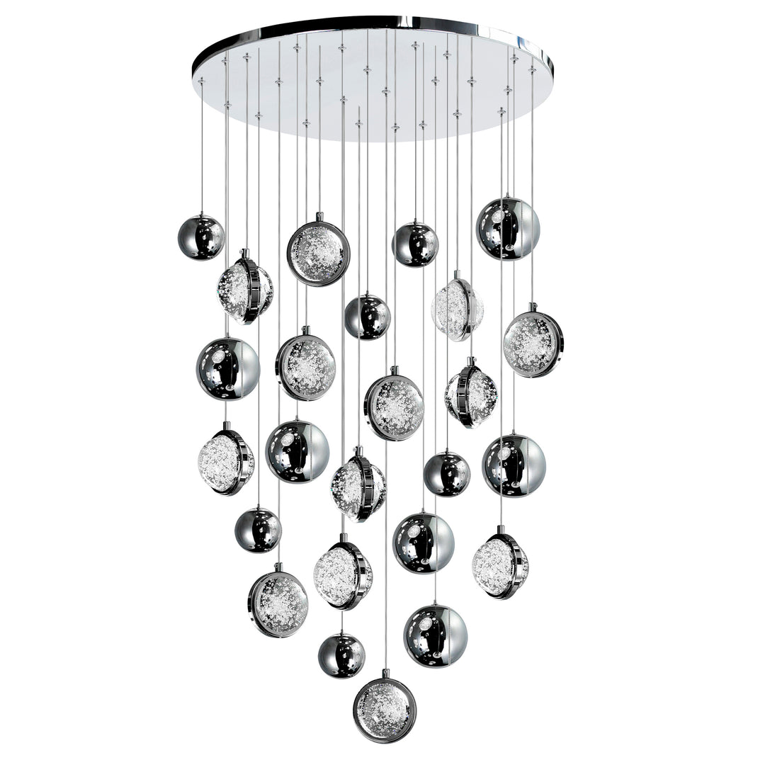 SALVADOR 24 IN LED INTEGRATED POLISHED NICKEL CHANDELIER