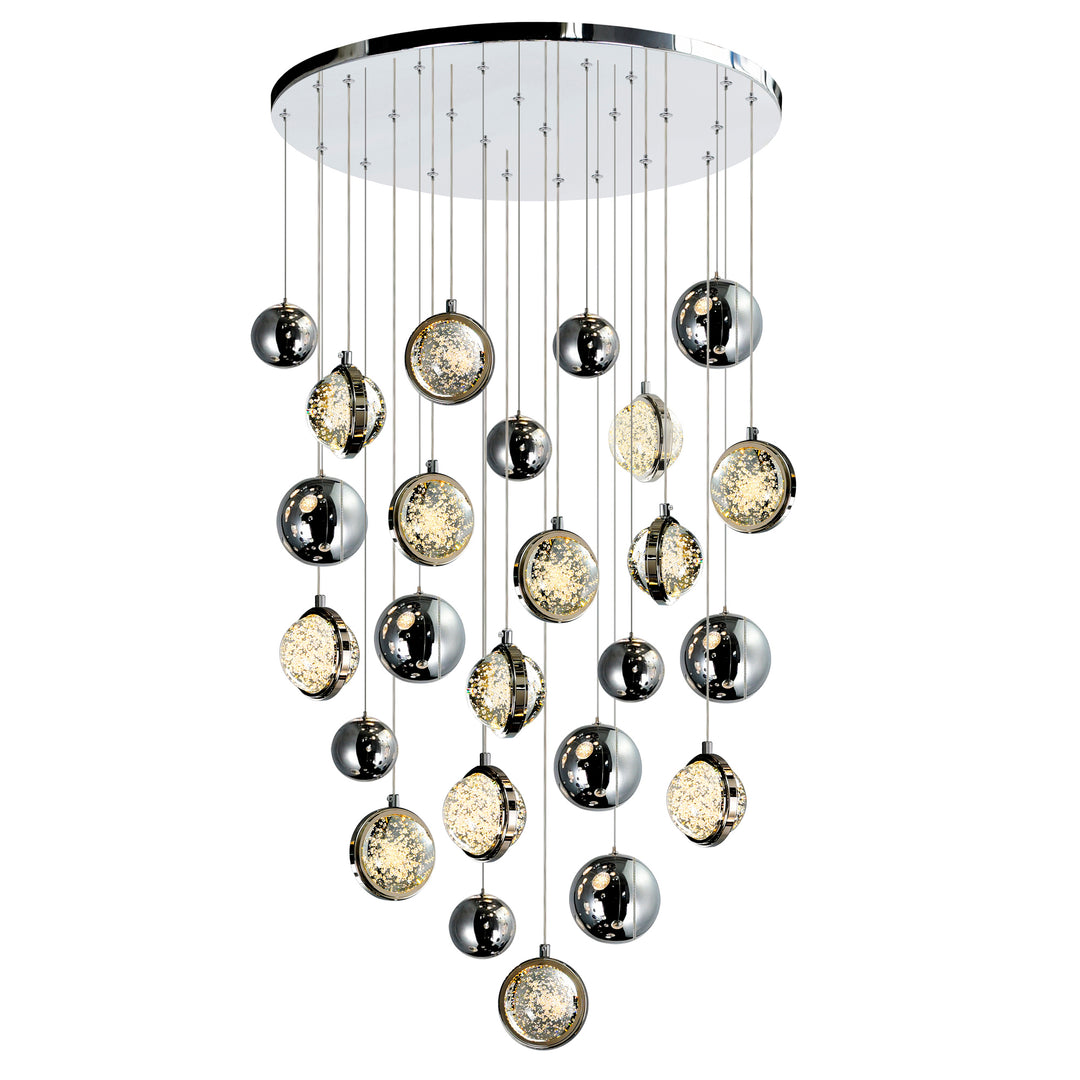 SALVADOR 24 IN LED INTEGRATED POLISHED NICKEL CHANDELIER