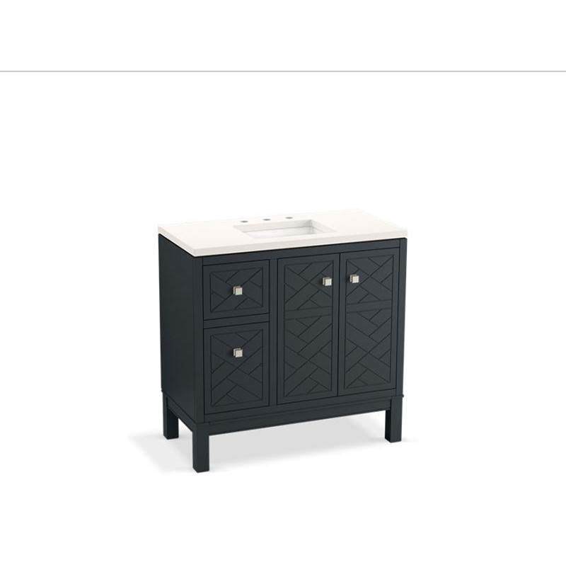 Kohler Beauxline® 36'' bathroom vanity cabinet with sink and quartz top