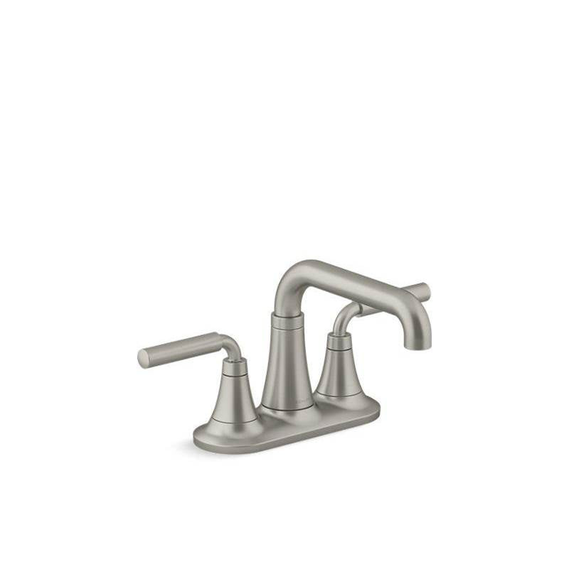 Kohler Tone Centerset bathroom sink faucet, 1.0 gpm Matte Black With Moderne Brass Finish