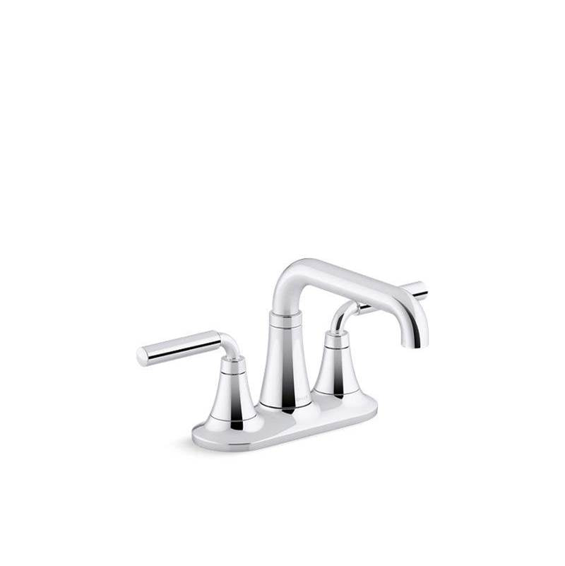 Kohler Tone Centerset bathroom sink faucet, 1.0 gpm Matte Black With Moderne Brass Finish