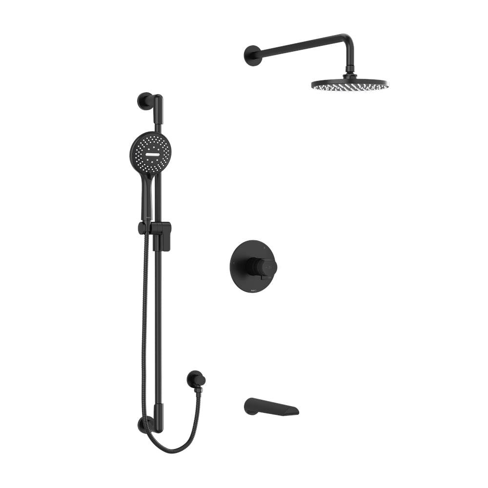 Riobel Parabola Kit#1345 Trim Shower System - Black Finish