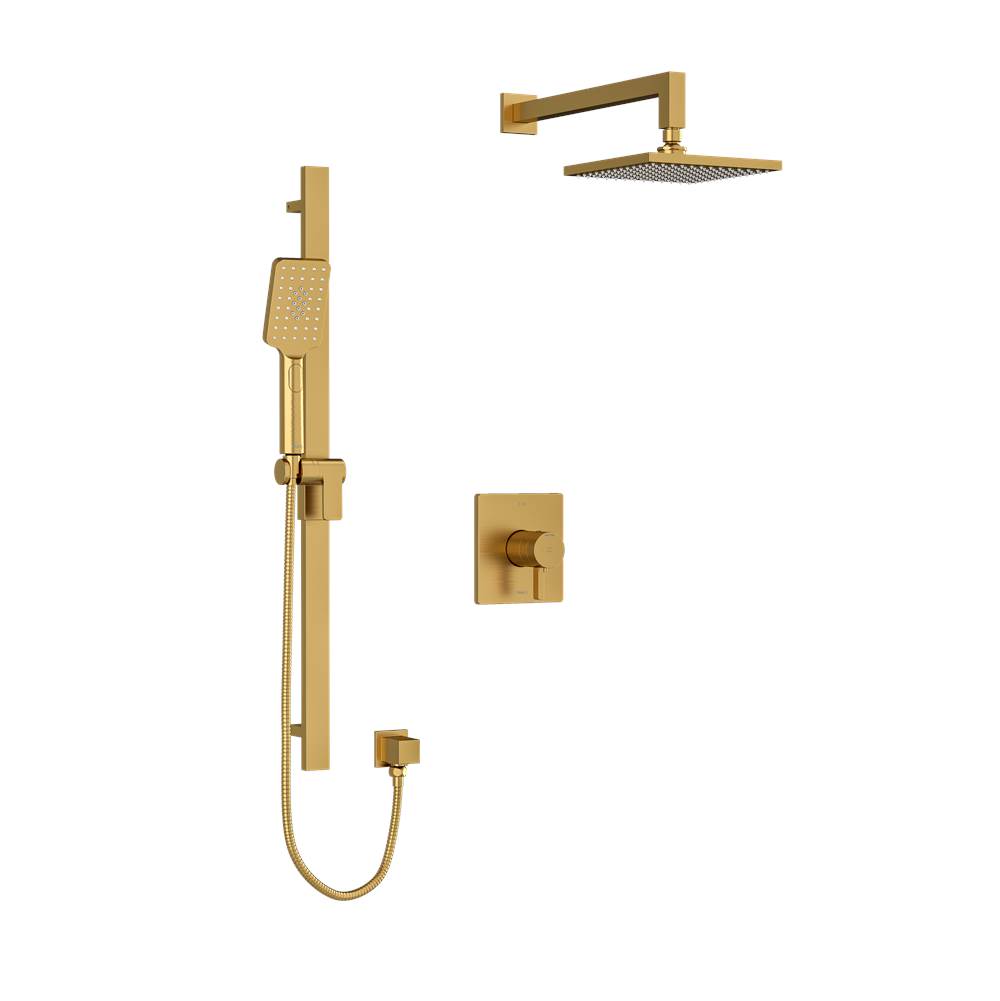 Riobel Type T/P (Thermostatic/Pressure Balance) 1/2'' Coaxial 2-way System With Hand Shower And Shower Head
