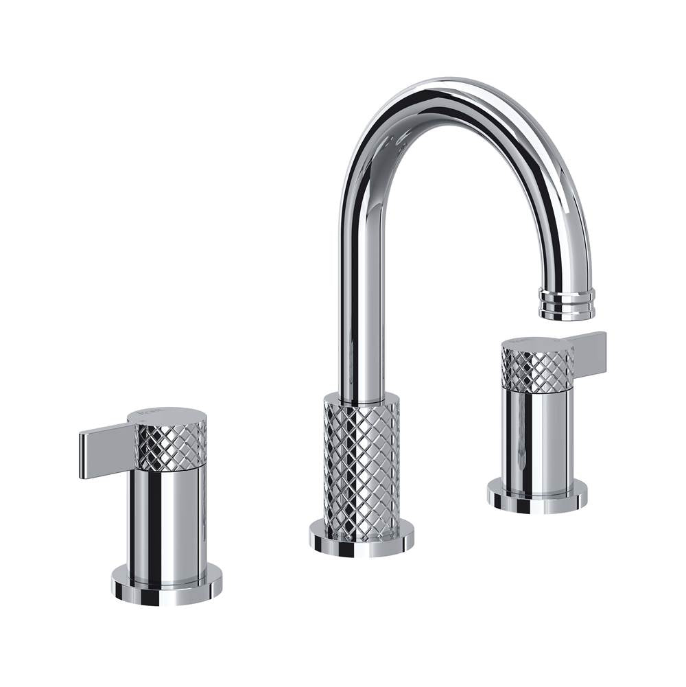 Rohl Tenerife Widespread Lavatory Faucet With C-Spout Polished Nickel Finish