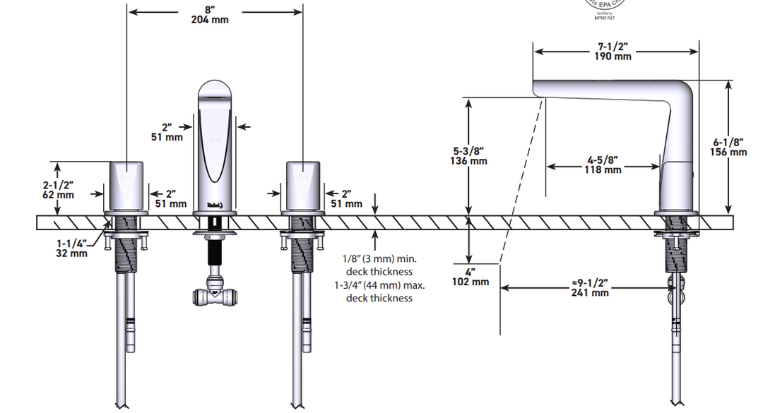 Riobel 8'' Lavatory Faucet