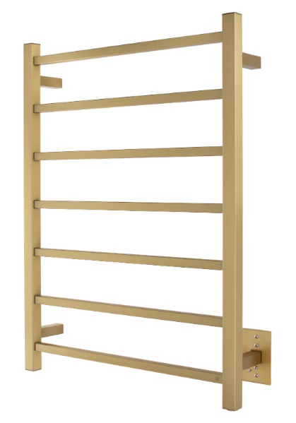 Towel Warmer with 7 bars Brushed Gold