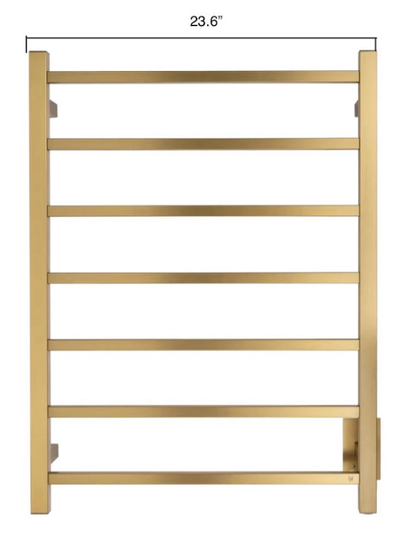 Towel Warmer with 7 bars Brushed Gold