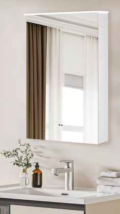DAWN & DUSK 24" x 36" 3 Colours Light Single Door Mirror Cabinet