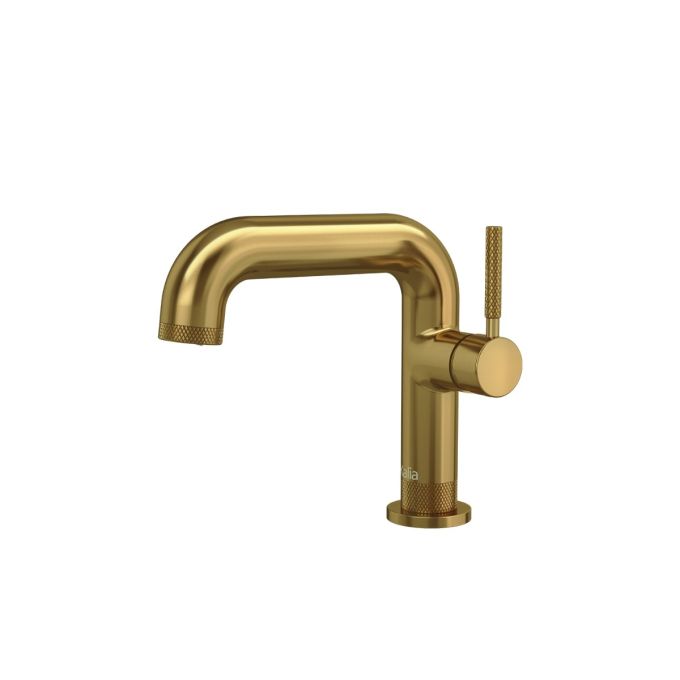 Kalia Preciso Single Hole Lavatory Faucet With Push Drain And Overflow - Brushed Gold