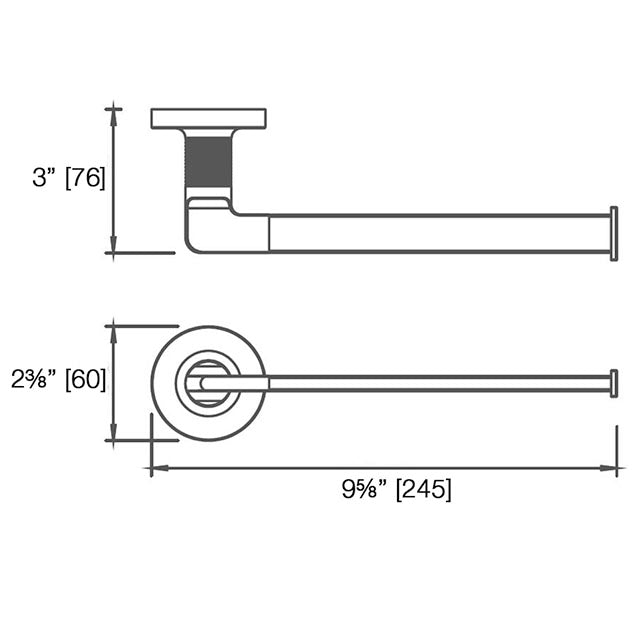 LaLoo Canada Draft Hand Towel Bar (right hand)