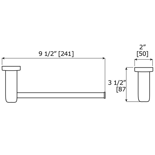 LaLoo Canada Jazz Hand Towel Bar (right hand)