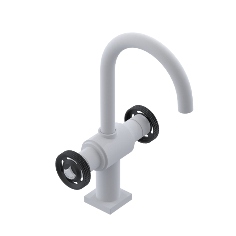 The Rubinet LASALLE Single Hole Dual Handle Lav. Set. (less drain)