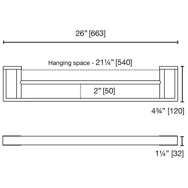 LaLoo Canada Steele II Double Towel Bar