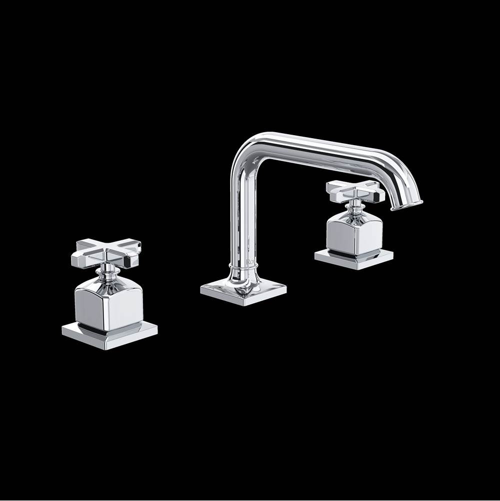 Rohl Apothecary Widespread Lavatory Faucet With U-Spout Antique Gold Finish