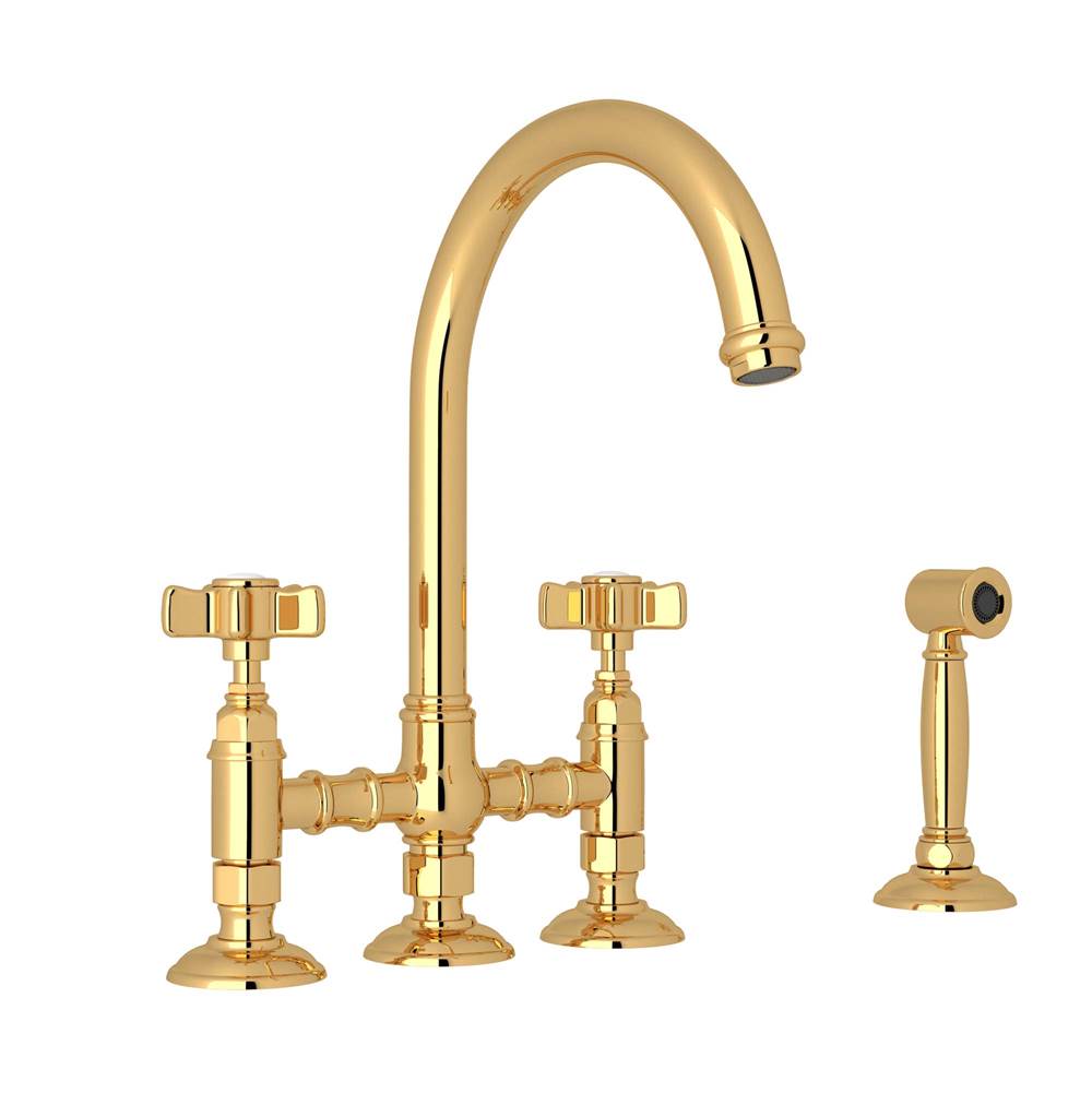 Rohl Canada San Julio® Bridge Kitchen Faucet With Side Spray